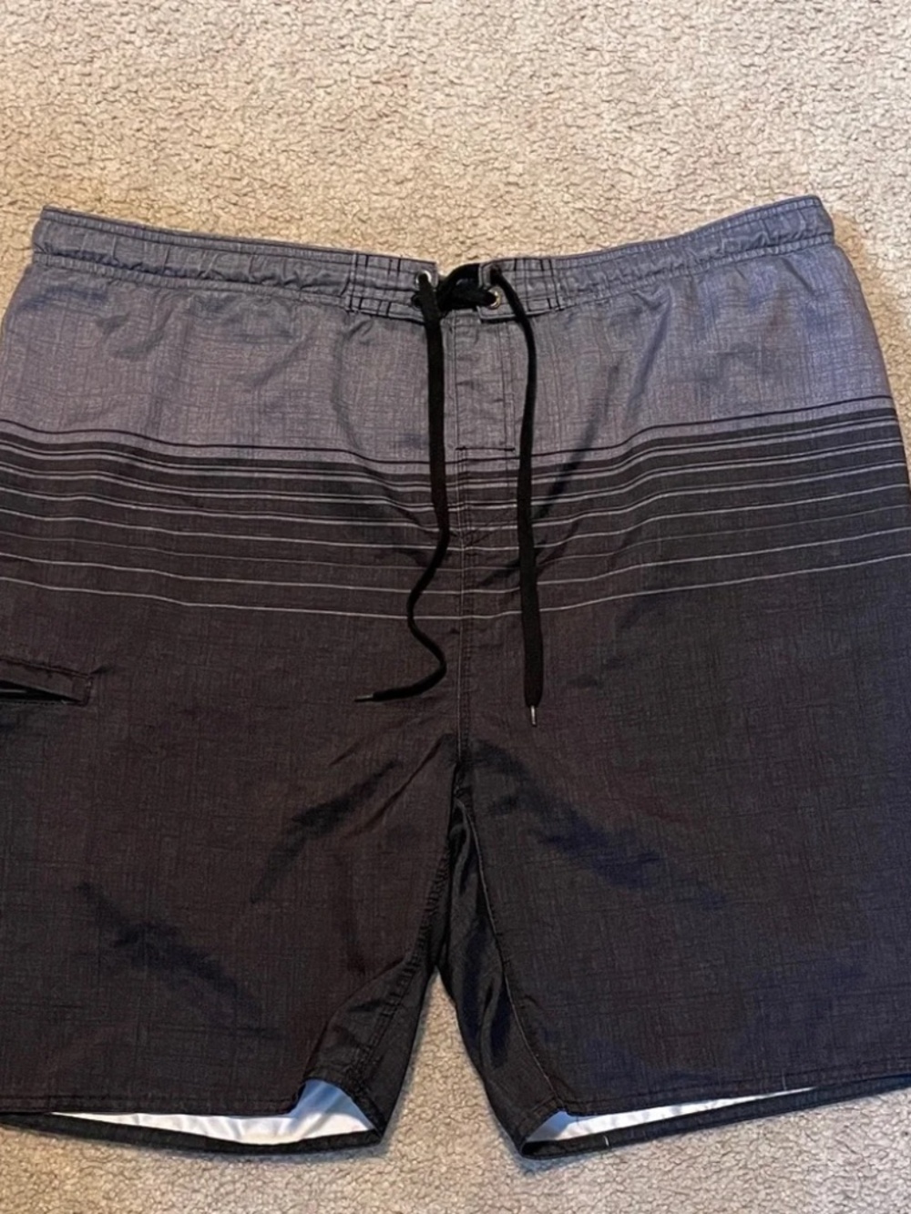 Burnside Black and Gray Board Shorts